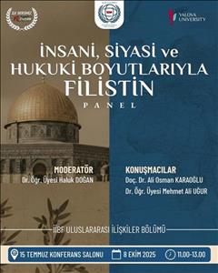 İnsani, Siyasi ve Hukuki Boyutlarıyla Filistin Paneli